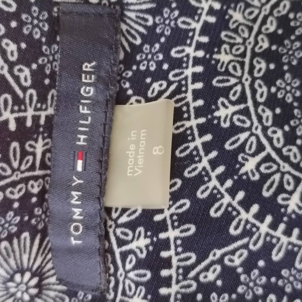 Tommy Hilfiger Blue White Medallion Print Shift Dress – Women’s Size 4 - Picture 5 of 10